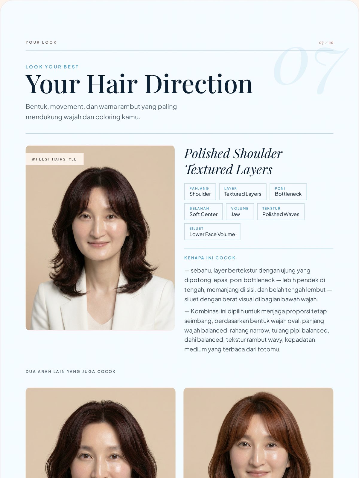 Halaman Your Hair Direction dari sebuah Glow After 40++ report